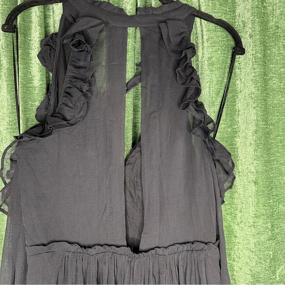 FREE PEOPLE YOU AND I FRILL MINI DRESS Sz 12 - Picture 9 of 10